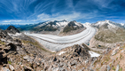 Panorama du glacier d'Aletsch depuis l'Eggishorn