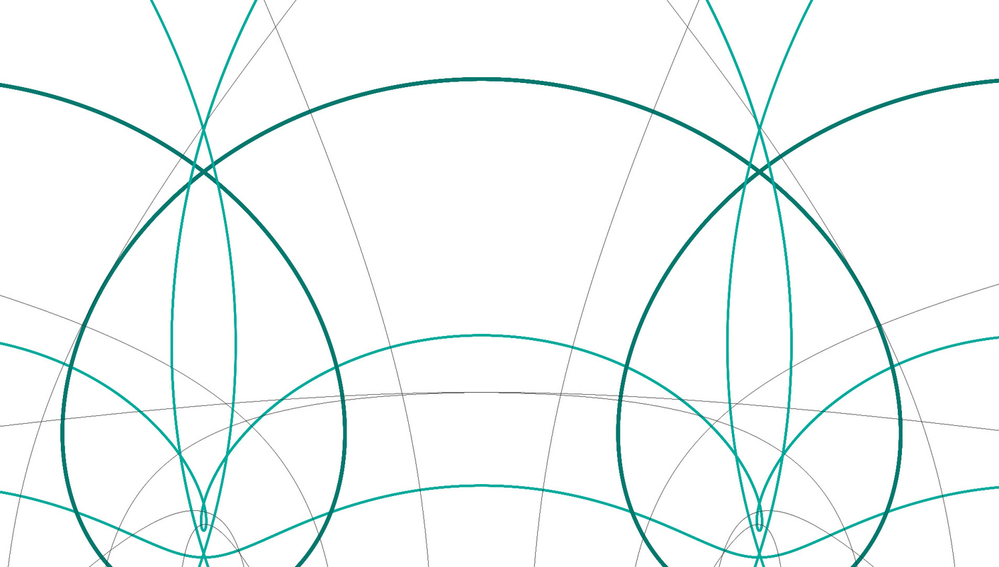 Sujetbild mit mathematischen Grafiklinien.