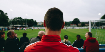 Man watching a football game